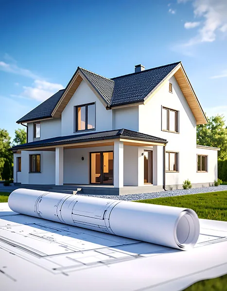 Render architettonico di una villa singola personalizzabile